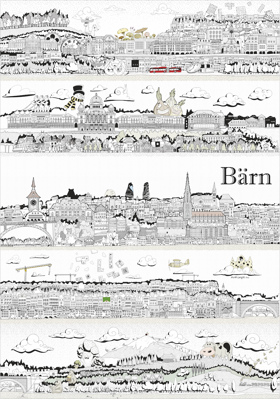 Murat Ceniz' Fassadenmalerei als Poster 